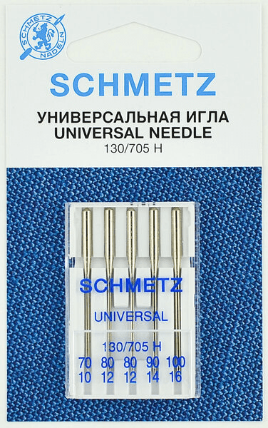 Иглы Schmetz универсальные (70x1, 80x2, 90x1, 100х1), 5 шт в Гусиноозерске